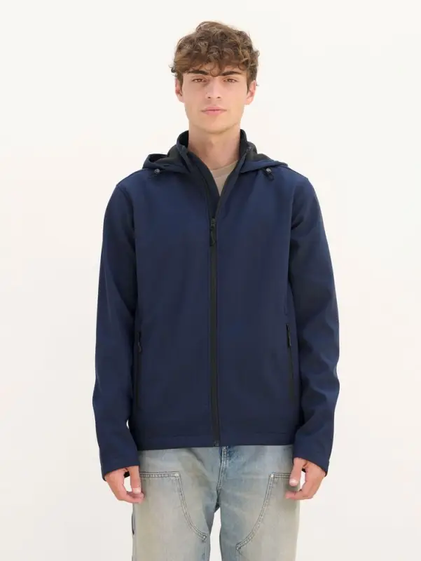 Куртка софтшелл с капюшоном мужская Race Men, темно-синяя, размер XXL