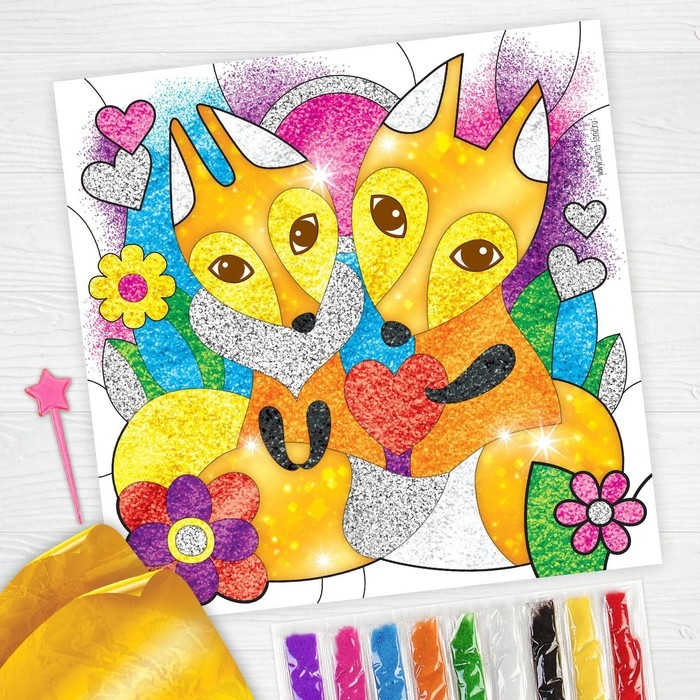 Набор для творчества. Фреска песком &laquo;Рыжее счастье&raquo;