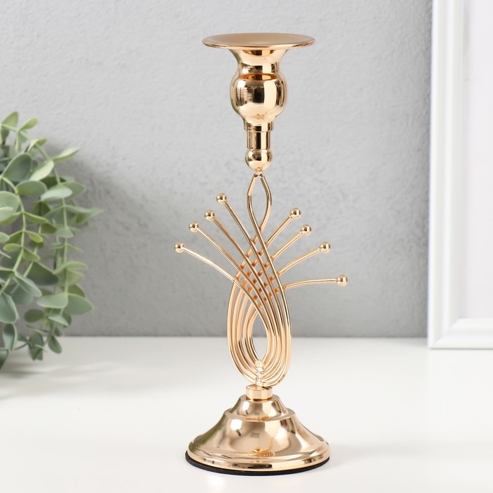 Подсвечник металл на 1 свечу Подсвечник металл на 1 свечу "Золотое сечение" d=2-6 см 8х8х23 см