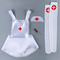 Карнавальный набор &laquo;Медсестра&raquo;: фартук, чулки, головной убор, шприц, р. 40&ndash;46