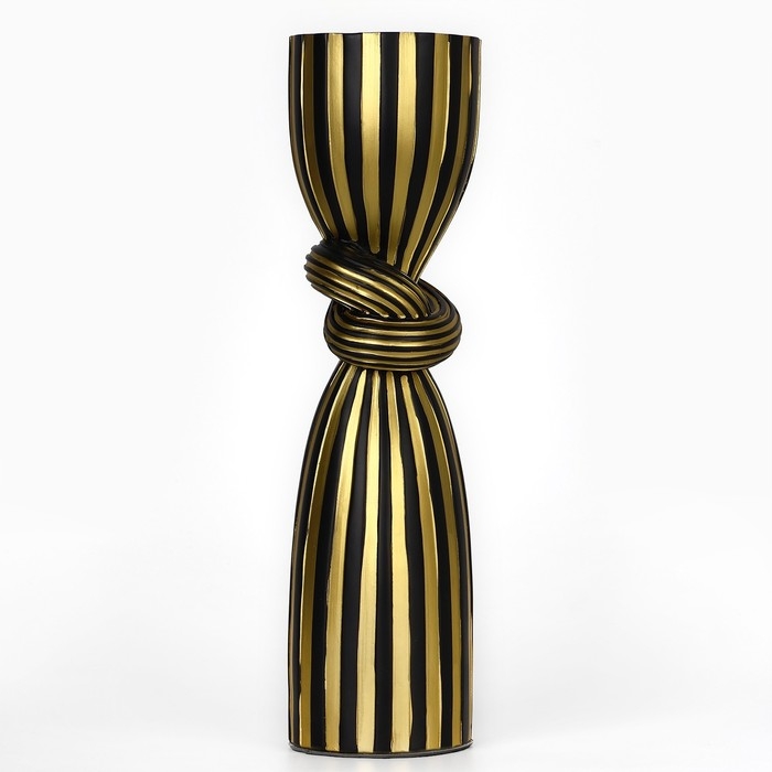 Подсвечник для одной свечи &laquo;Узел&raquo; цвет черно-золотой 39 х 10,5 х 10,5 см