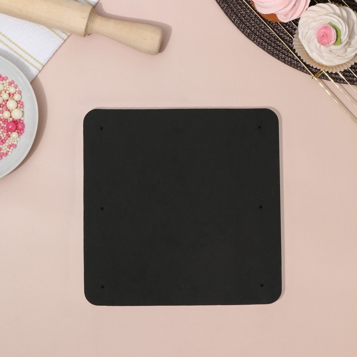 Набор матов для моделирования и сушки цветов из мастики &laquo;Пионы&raquo;, 20&times;20&times;3,5 см, 2 шт, цвет белый, черный