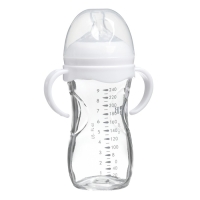 Бутылочка для кормления Ø50 ШГ 240 мл., стекло, цвет белый Бутылочка для кормления Ø50 ШГ 240 мл., стекло, цвет белый
