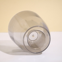 Горшок для орхидей, 2 л, 14,8 &times; 16,2 см, круглый, пластик, прозрачно-серый