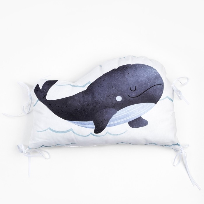 Бортики в кроватку Крошка Я &laquo;Морские друзья&raquo; (60х42см- 2шт, 30х42см- 4шт,30х30см- 4шт),100% хлопок