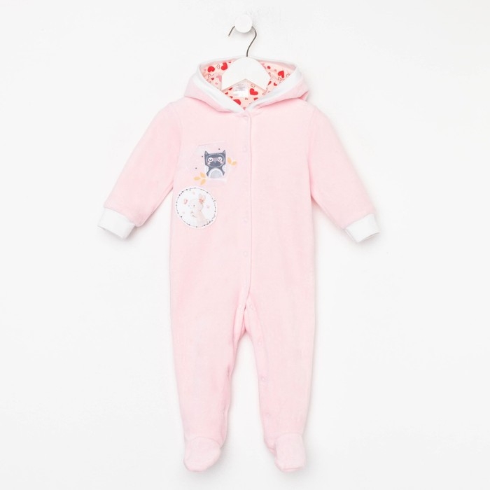 Комбинезон утеплённый для девочки, цвет розовый, рост 74 Комбинезон утеплённый для девочки, цвет розовый, рост 74