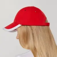 Бейсболка Honor, красная с белым кантом Бейсболка Honor, красная с белым кантом