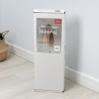 Вешалка с полкой &laquo;Торонто 21&raquo;, 67&times;27&times;27 см, 5 двойных крючков, цвет белый