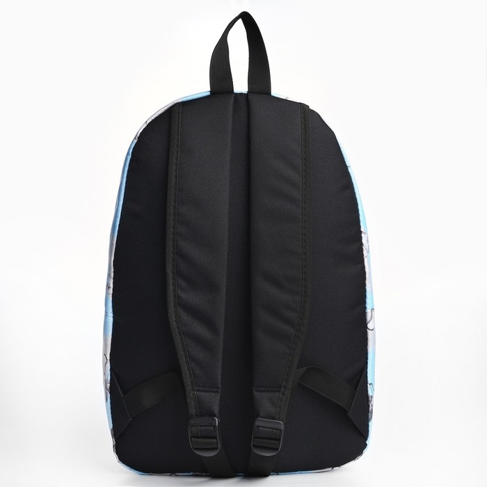 Рюкзак школьный текстильный &laquo;Ангелы&raquo;, 42х14х28 см, цвет голубой