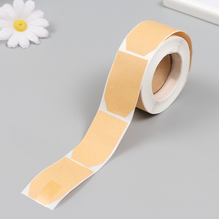 Наклейка бумага "Крафт. Бирка" 3х5 см 300 шт в рулоне