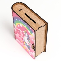Копилка-шкатулка "Единорог" 14х12х5 см
