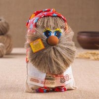 Оберег «Домовой с рублями», микс Оберег «Домовой с рублями», микс