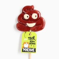 Леденец формовой, на палочке &laquo;Непрошенное мнение&raquo;, со вкусом молочного шоколада, 15 г