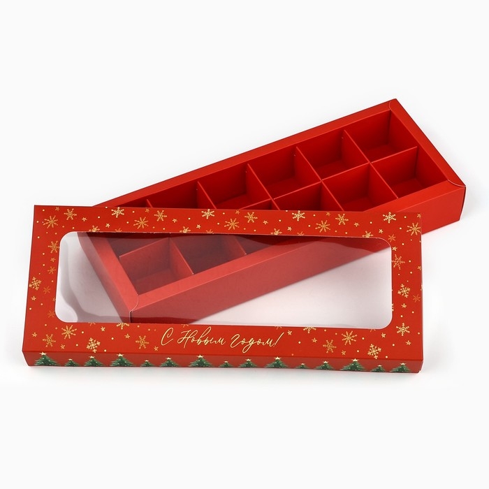 Коробка складная под 12 конфет «Ёлочка», 3.8 х 10.5 х 26.5 см, Новый год Коробка складная под 12 конфет «Ёлочка», 3.8 х 10.5 х 26.5 см, Новый год