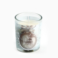 Новогодняя свеча с калькой &laquo;Новый год: С Новым годом!&raquo;, аромат жасмин,5х6х5 см