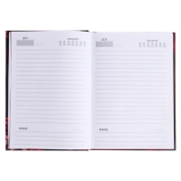 Ежедневник недатированный на сшивке А5 128 листов, картон 7БЦ, матовая ламинация, выборочный лак "Контрастная мода"