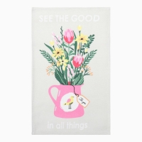 Полотенце кухонные Доляна "Красота во всем" 28х46 см, рогожка, 100% хл, 160г/м2 Полотенце кухонные Доляна "Красота во всем" 28х46 см, рогожка, 100% хл, 160г/м2