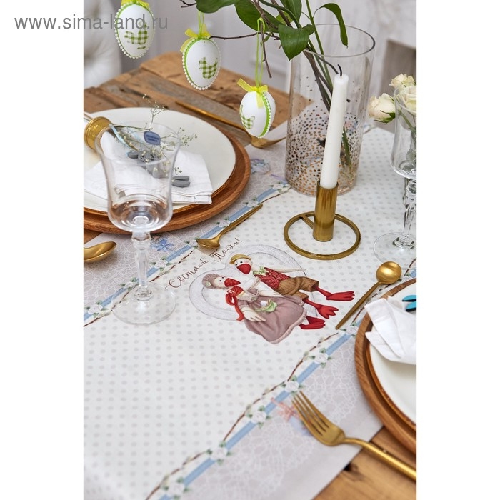 Дорожка на стол &laquo;&laquo;Пасхальные Тильды&raquo;&raquo; 40х146 см, 100% хл, саржа 190 гр/м2