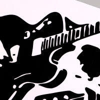 Наклейка 3Д интерьерная Гитарист 40*40см Наклейка 3Д интерьерная Гитарист 40*40см