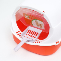 Туалет-домик 43 х 32 х 28 см, бело-красный Туалет-домик 43 х 32 х 28 см, бело-красный