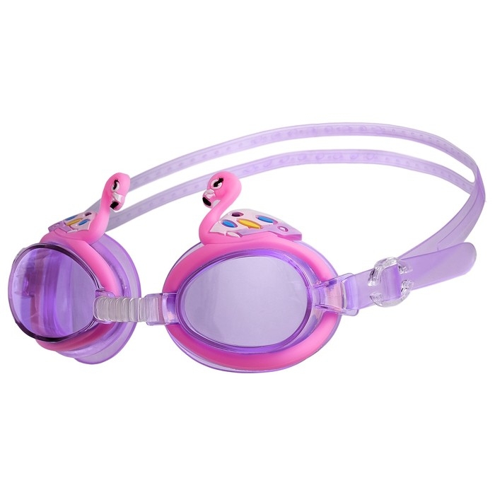 Очки для плавания детские ONLITOP &laquo;Фламинго&raquo;, беруши, цвета МИКС