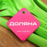 Набор кухонных принадлежностей Доляна &laquo;Точки&raquo;, 5 предметов, цвет зелёный