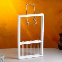 Кашпо деревянное 26×5×40 см с 5 колбами 15 см "Рамка Экстра Слим", белый Дарим Красиво Кашпо деревянное 26×5×40 см с 5 колбами 15 см "Рамка Экстра Слим", белый Дарим Красиво