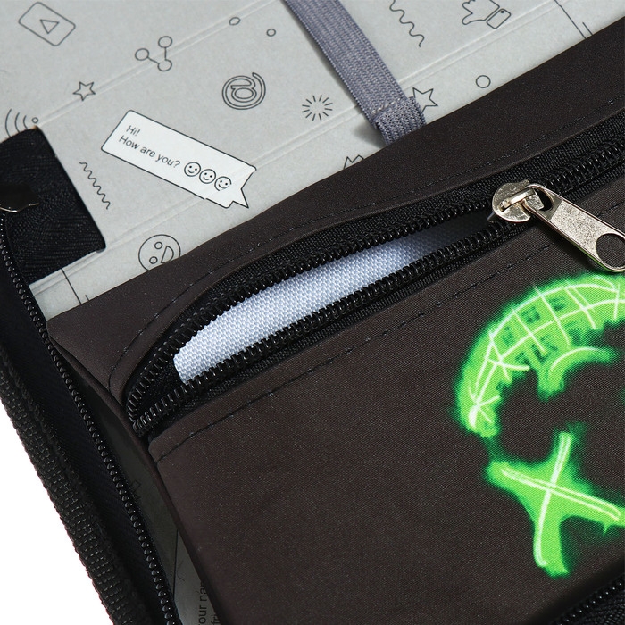 Пенал 1 секция 140 х 210 х 40 мм, откидной карман и косметичка, тканевый, Calligrata TOP Content Пенал 1 секция 140 х 210 х 40 мм, откидной карман и косметичка, тканевый, Calligrata TOP Content "Маска"