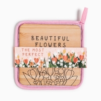 Набор кухонный Доляна The most beautiful: прихватка, подставка под горячее Набор кухонный Доляна The most beautiful: прихватка, подставка под горячее