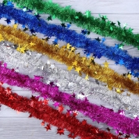 Мишура "Переплёт" звезда, d-5 см 200 см, микс Мишура "Переплёт" звезда, d-5 см 200 см, микс