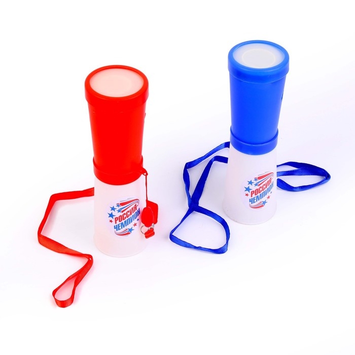 Свисток-гуделка болельщика «Россия — чемпион!», 17 см, цвета МИКС Свисток-гуделка болельщика «Россия — чемпион!», 17 см, цвета МИКС