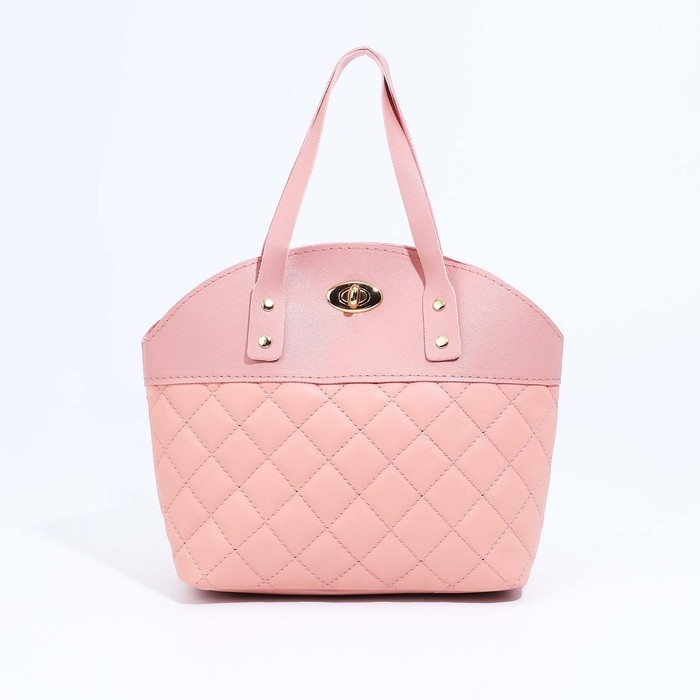 Сумка женская на застёжке, цвет розовый