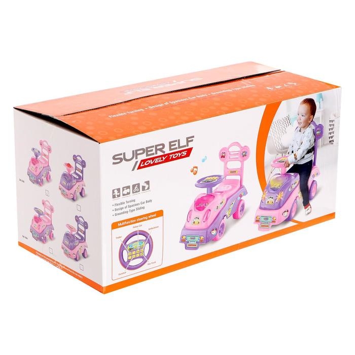 Толокар &laquo;Машинка для девочки&raquo;, с музыкой, цвет розовый