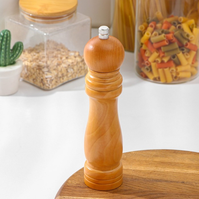 Мельница для специй Доляна, 21,5&times;5 см, металлический механизм, цвет светлое дерево