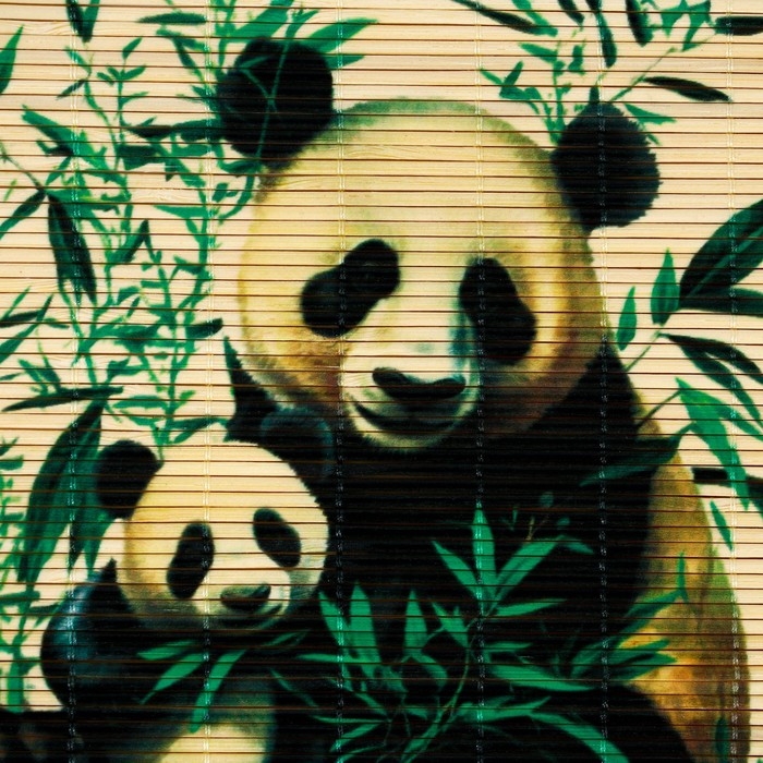 Циновка Макису для приготовления суши и роллов/коврик бамбуковый &laquo;Панда&raquo;, 22 х 24 см