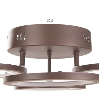 Люстра "Кольца" LED 80Вт Коричневый 2700-6400к 60х45х14 Люстра "Кольца" LED 80Вт Коричневый 2700-6400к 60х45х14