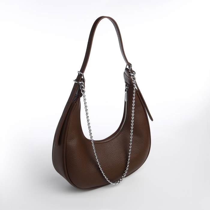 Сумка женская хобо на молнии TEXTURA, средний размер, цвет коричневый Сумка женская хобо на молнии TEXTURA, средний размер, цвет коричневый