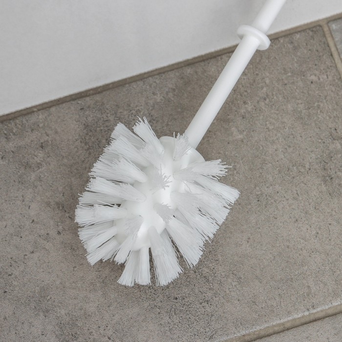 Ёршик для унитаза с подставкой BEROSSI Aqua, 13&times;13&times;36 см, цвет белый