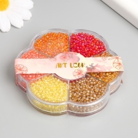 Бисер стекло 12/0 в цветке "Палитра красного" перелив. перламутр 7 цветов х 8 гр 8,2х8,2х2 см 990 Бисер стекло 12/0 в цветке "Палитра красного" перелив. перламутр 7 цветов х 8 гр 8,2х8,2х2 см 990