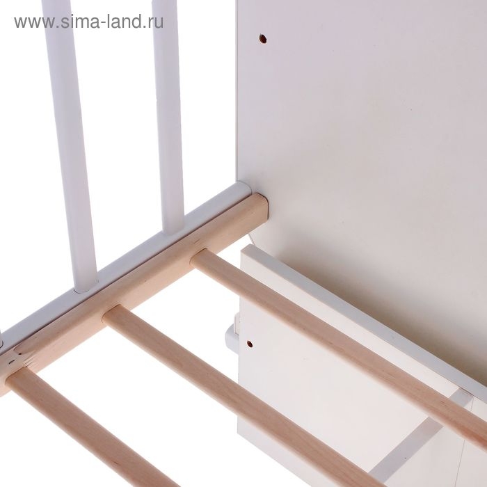 Детская кроватка &laquo;Морозко&raquo; на качалке с поперечным маятником, цвет белый