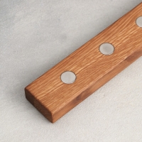 Держатель для ножей магнитный Adelica, 38 см, на 7 ножей, дуб