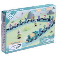 Железная дорога &laquo;Числовой поезд&raquo;, детская, магнитное соединение, работает от батареек