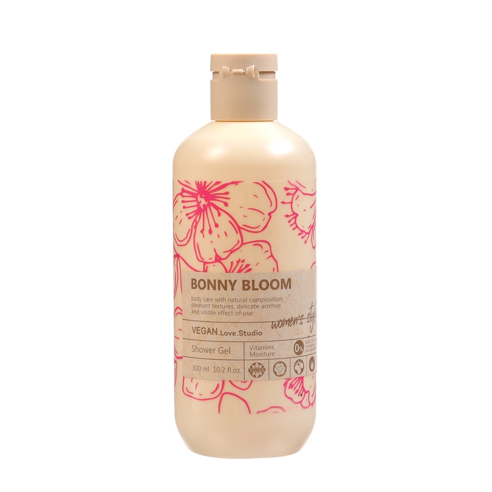 Подарочный набор косметики для женщин VEGAN LoveStudio BONNY BLOOM: гель, 300 мл + шампунь, 300 мл
