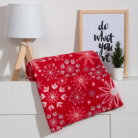 Плед Экономь и Я &laquo;Снежинки&raquo; 150*130см, пл.160 г/м2, 100% п/э