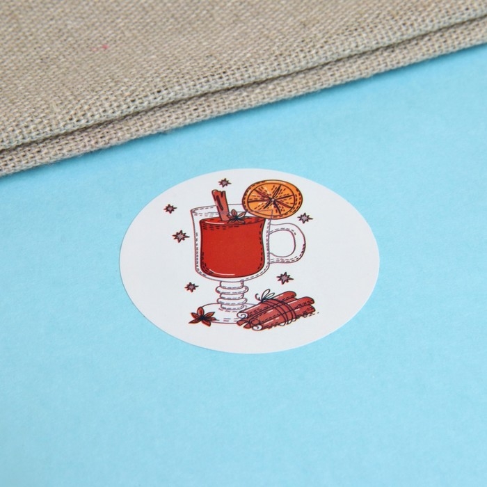 Новый год. Наклейки в рулоне Новый год. Наклейки в рулоне "Новогодние угощения", 500 шт, 3,8 х 3,8 см