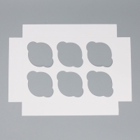 Коробка для капкейков, кондитерская упаковка двухсторонняя, 6 ячеек &laquo;Счастье есть&raquo;, 25 х 17 х 10 см