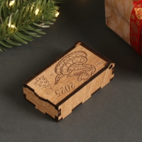 Новогодняя шкатулка "Змея и ёлочка" 7х4х2 см Новогодняя шкатулка "Змея и ёлочка" 7х4х2 см