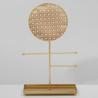 Подставка для украшений с местом для хранения &laquo;Круг ажурный&raquo;, 20&times;10&times;34,5 см, цвет золото