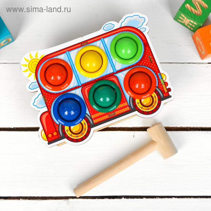 Стучалка-сортер «Автобус», с молотком Стучалка-сортер «Автобус», с молотком