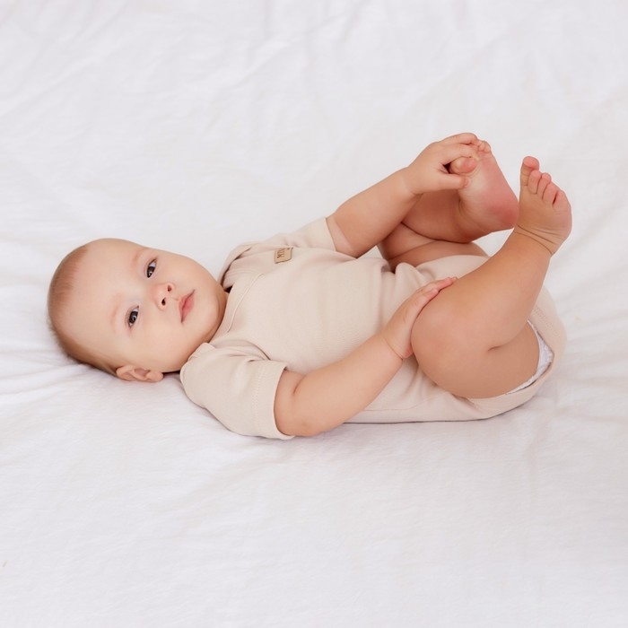 Боди детское MINAKU, цвет бежевый, рост 62-68 см Боди детское MINAKU, цвет бежевый, рост 62-68 см